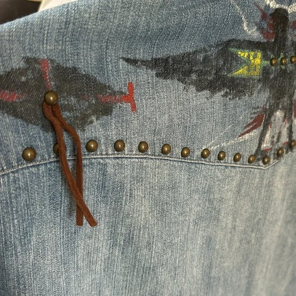 POLO Ralph Lauren Men’s denim long sleeve western shirt. - Picture 7 of 10